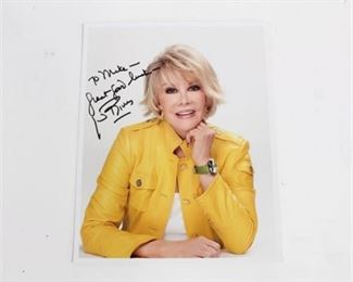 Lot 186 
Joan Rivers Signed Photo