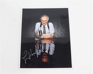 Lot 189 
Signed Larry King Headshot