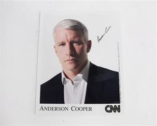 Lot 205 
Anderson Cooper Signed Headshot