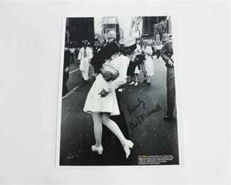 Lot 223 
Carl S. Muscarello Autograph, "Kissing Sailor"