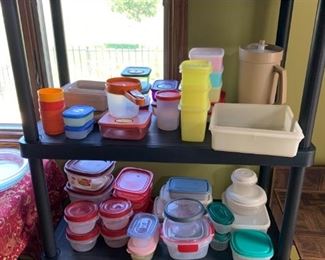 storage containers and Tupperware