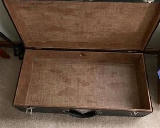 inside of old suitcase