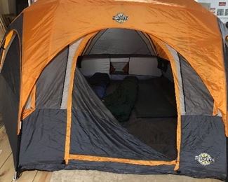 Super tent and sleeping bags