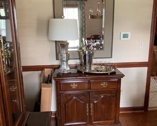 Kincade cherry server part of 9-piece dining room suite.