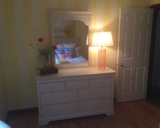 Dresser & mirror (part of double bedroom suite).