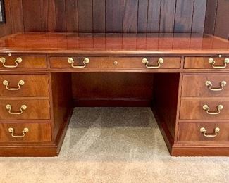 Gorgeous Baker Executive Desk with drop bail draw pulls