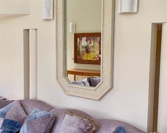 Large marble wall mirror