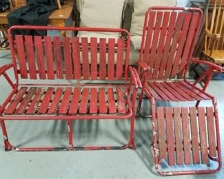 Old Wooden Lawn Furniture 