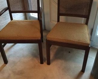 SET OF 8 DINING ROOM CHAIRS BY LANDSTROM FURNITURE, ALL IN PERFECT CONDITION WITH ORIGINAL FABRIC