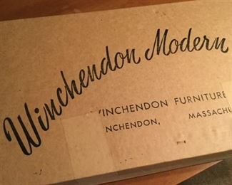 THIS IS THE ORIGINAL BOX THAT ONE OF THE 2 LEAVES FOR THE PAUL MCCOBB TABLE, BY WINCHENDON FURNITURE CAME IN FROM THE1950'S