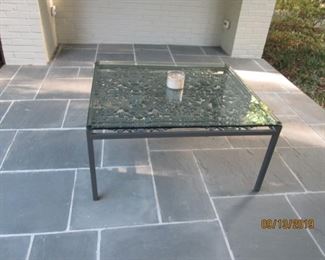 IRON GLASS COFFEE TABLE