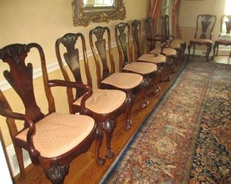 9 OF 12 ANTIQUE CHAIRS