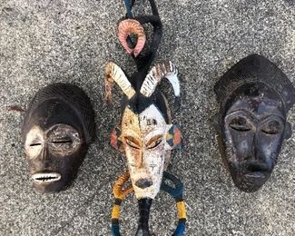 Selection of African masks 