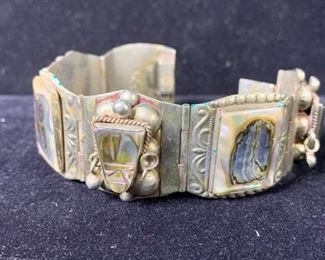 014 Taxco Sterling Bracelet MOP