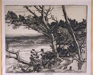 048 Roi Partridge The Triad Etching Carmel