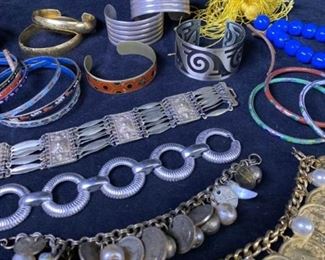 098 assorted cuffs and bracelets