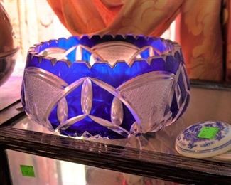 Bohemian cut crystal bowl