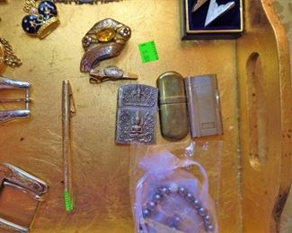 Lighters and vintage sheaffer pen