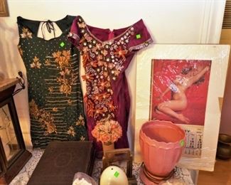 Jeweled dresser and a pin-up calendar from 1955