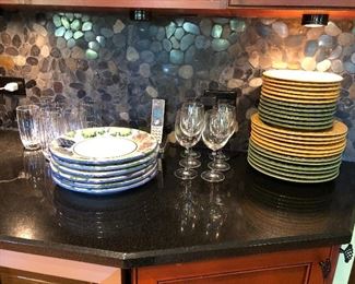 Assorted Dinnerware - Pier One, Glassware