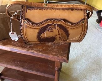Carved Leather Purse
