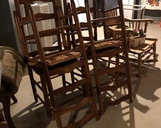 Ladderback Rush Seat Chairs