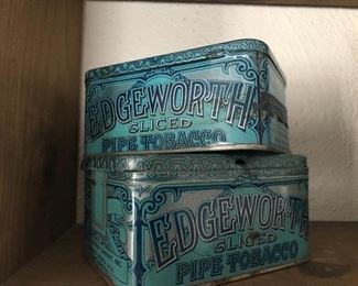 Antique pipe tobacco tins