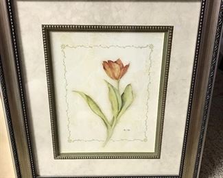 Floral framed art