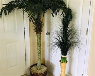 Artificial palm tree, faux plants