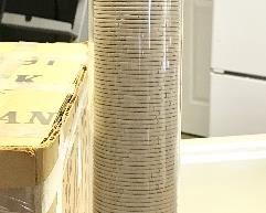 Vintage Tulip Cup Dispenser, vintage paper cup dispenser with paper cups