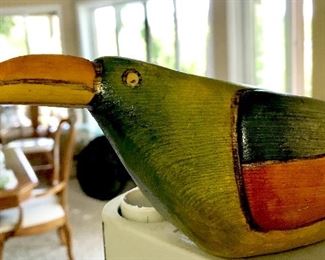 Whimsical wooden bird