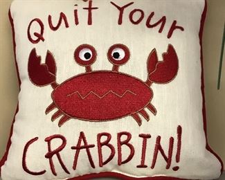 Whimsical pillow, crab pillow