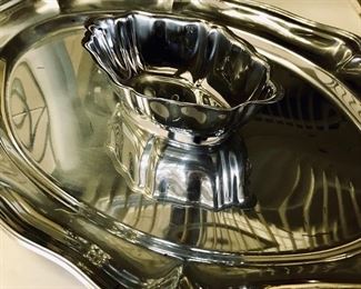 Stainless steel serving tray