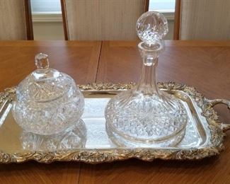 1 of several crystal decanters