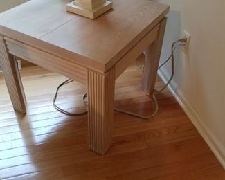 2 matching square end tables