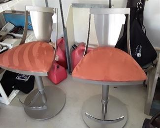2 modern bar stools-high end