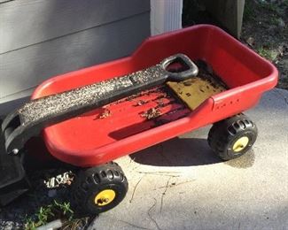 Child’s red wagon