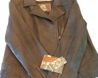 Womens Large Leather Jacket with Tags