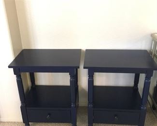 (2) Blue Nightstands / End Tables