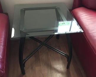 2 of 2 Metal / Glass End Tables