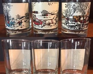 1981 Arby’s Collector’s Series Currier & Ives Set of 3 Glasses