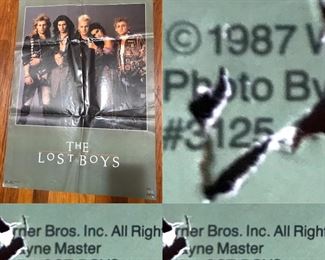 1987 The Lost Boys Warner Bro’s. Poster