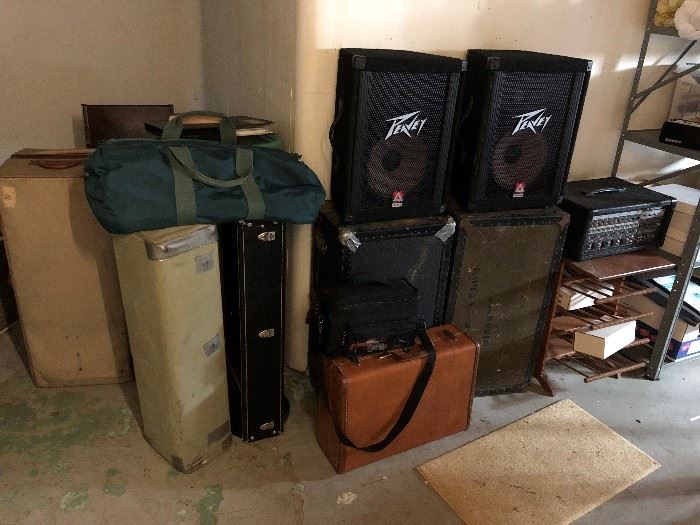 Peavey speakers and other audio equipment.