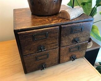 Antique Library Card Drawer $ 54.00