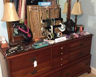 Cherry dresser and Mirror by Hungerford of Memphis.  Matches twin beds.  