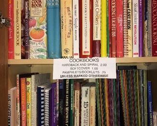 Just some of the cookbooks available
