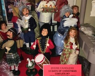 Complete set of Byers Carolers Twelve days of Christmas!