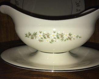 Closeup of Lenox  china 'Brookdale' pattern