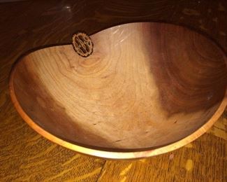 hand carved 'walnut' bowl.