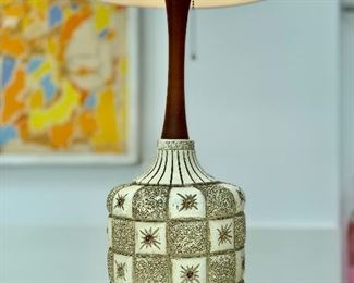 Chalkware midcentury lamp